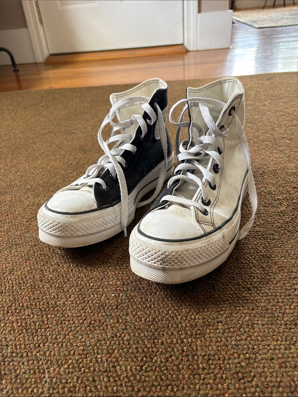 Converse High Top Canvas Sneakers - Black & White